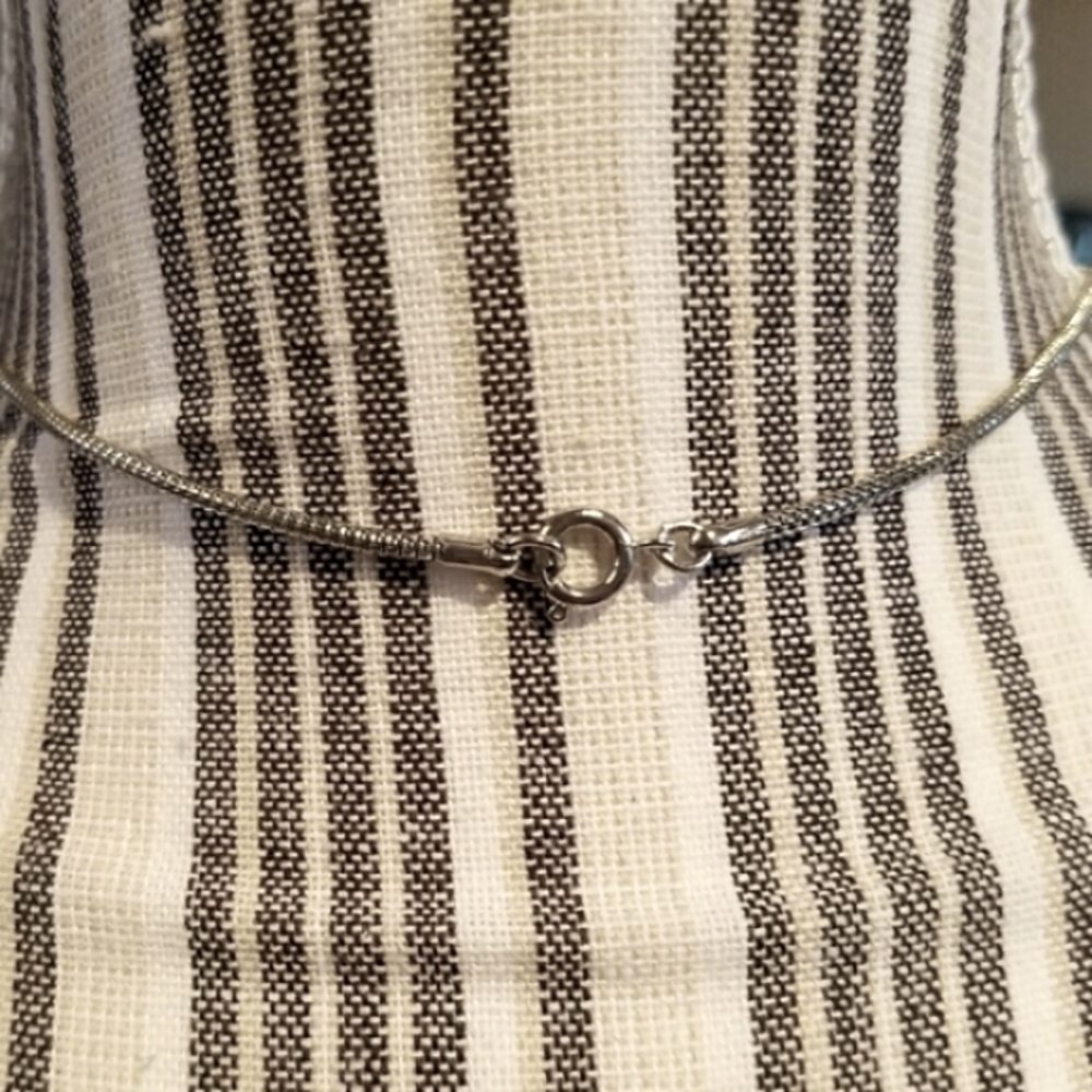 Vintage Silver Tone Statement Cloud Necklace - image 5